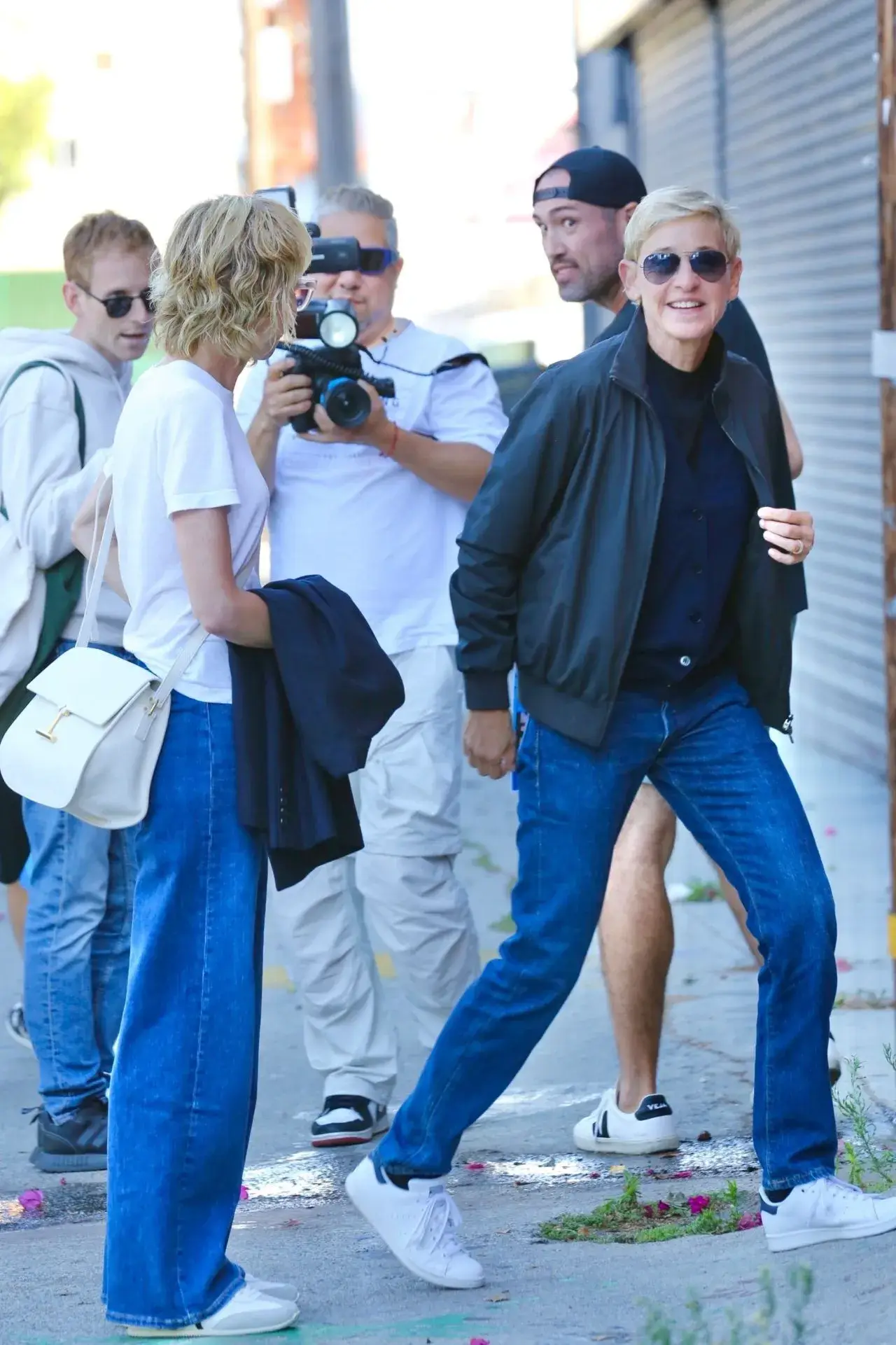 Portia de Rossi and Ellen DeGeneres at Ellen s Comedy Tour in Los Angeles